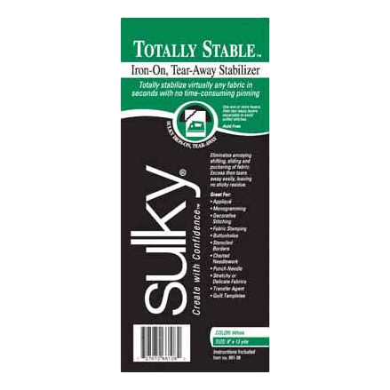 SULKY Totally Stable Iron on Tear Away Stabilizer - White