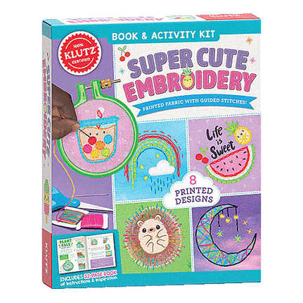 Super Cute Embroidery Kits sold by RQC Supply Canada an arts and craft hobby store located in Woodstock, Ontario