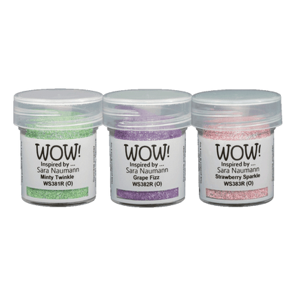 Wow Twinkly Fizz Wow Embossing powders sold by RQC Supply Canada an arts and craft store located in Woodstock, Ontario