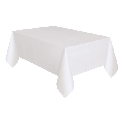 Plastic Table Cloth sold by RQC Supply Canada an arts and craft store located in Woodstock, Ontario showing White Colour