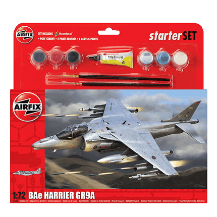1/72 SCALE BAE HARRIER GR9A Model Airplane made by Airfix sold by RQC Supply Canada an arts and craft store located in Woodstock, Ontario