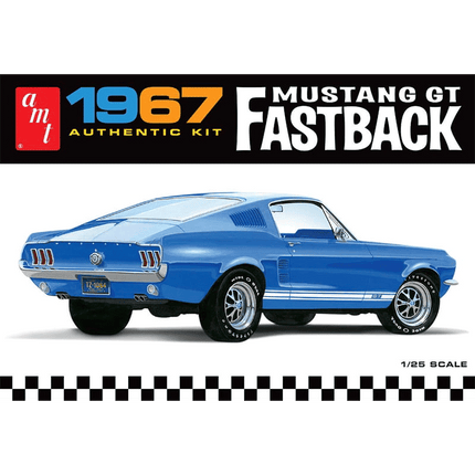 1967 Authentic Kit for Mustang GT Fastback 1/25 scale amt sold by RQC Supply Canada an arts and craft hobby store located in Woodstock, Ontario
