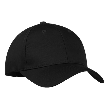 Youth 130 Economy Cotton Twill Hat sold by RQC Supply Canada an arts and craft store located in Woodstock, Ontario showing black hat