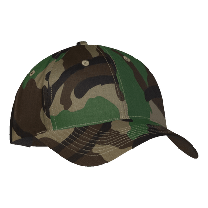 Youth 130 Economy Cotton Twill Hat sold by RQC Supply Canada an arts and craft store located in Woodstock, Ontario showing camo hat