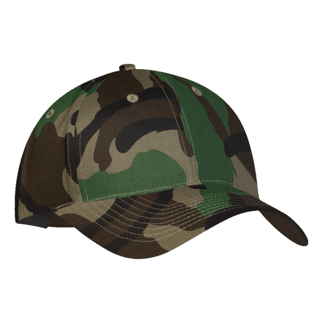 Adult 130 Economy Cotton Twill Hat sold by RQC Supply Canada an arts and craft store located in Woodstock, Ontario showing camo ATC Hat