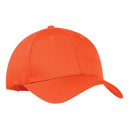 Youth 130 Economy Cotton Twill Hat sold by RQC Supply Canada an arts and craft store located in Woodstock, Ontario showing orange hat