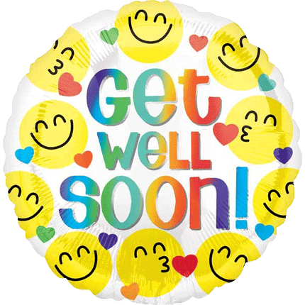 Get Well Soon Emotions Helium Filled Balloons sold by RQC Supply Canada an arts and craft store selling party supplies located in Woodstock, Ontario