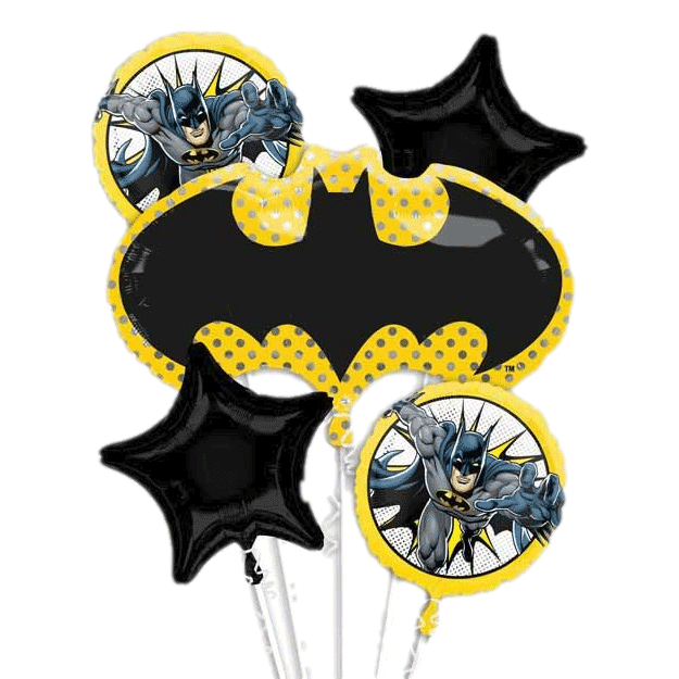 Batman Balloon Bouquet sold by RQC Supply Canada an arts and craft and party supply located in Woodstock, Ontario