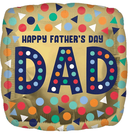 Happy Father's Day Square Foil Filled Mylar Balloon sold by RQC Supply Canada an arts and craft store located in Woodstock, Ontario