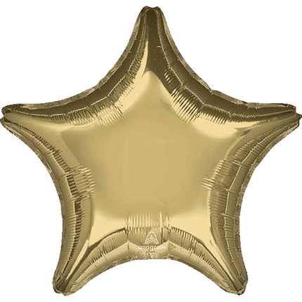 White Gold Star Shaped Helium Filled Balloons sold by RQC Supply Canada an arts and craft store selling party supplies located in Woodstock, Ontario