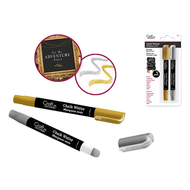 Gold and Silver Chalk Writers sold by RQC Supply Canada a craft store located in Woodstock, Ontario