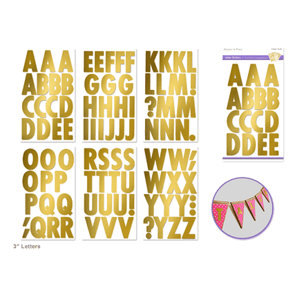 Paper Craft Sticker: 3" Letters 6 Sheets - Forever in Time