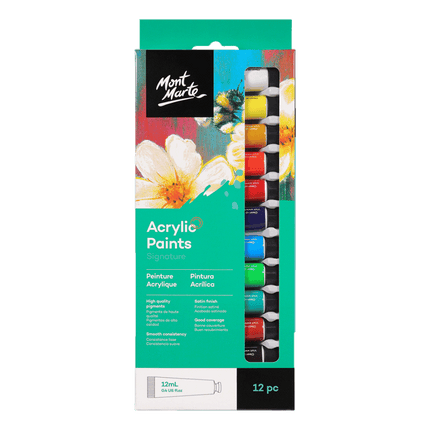 Mont Marte Acrylic Paint set sold by RQC Supply Canada an arts and craft store located in Woodstock, Ontario