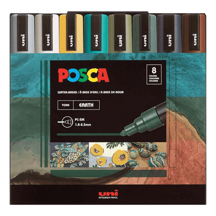 Posca Earth Tone Markers sold by RQC Supply Canada an arts and craft store located in Woodstock, Ontario