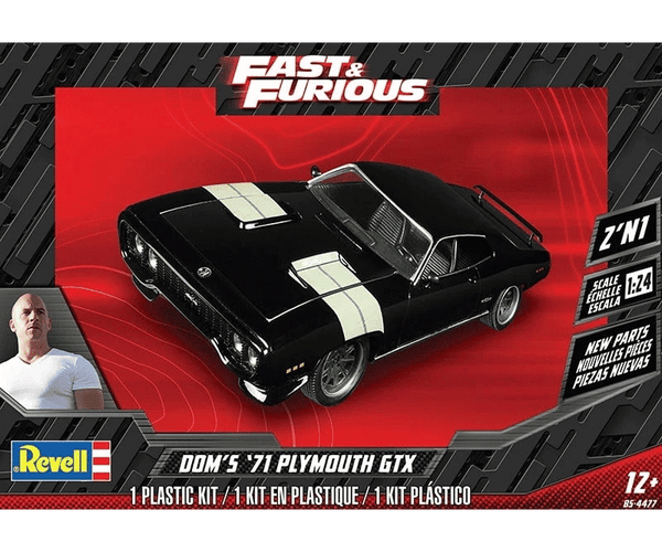 Fast and Furious Dom’s ’71 Plymouth GTX 2’N1 1/25 Scale 85-4477 - Revell