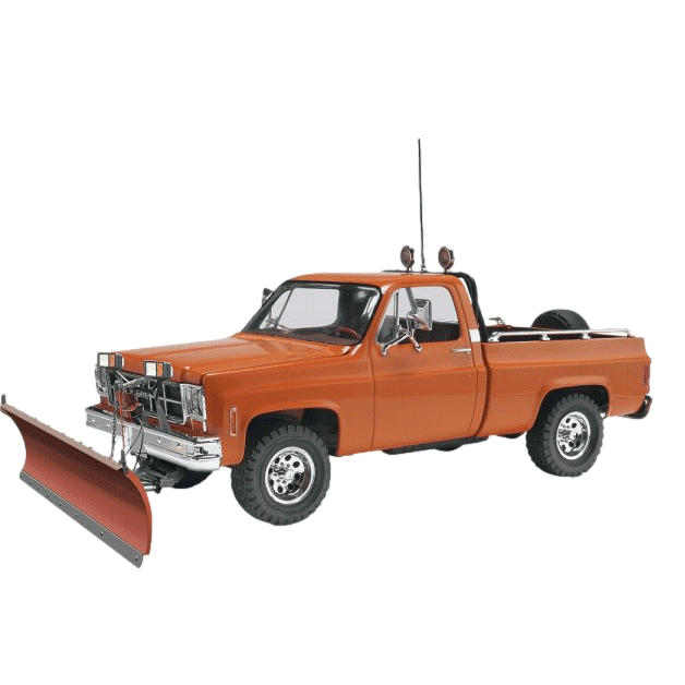 Revell GMC Pickup with Snow Plow Model Car, 1/24 Scale 85-7222, Orange, RQC Supply, Woodstock, Ontario