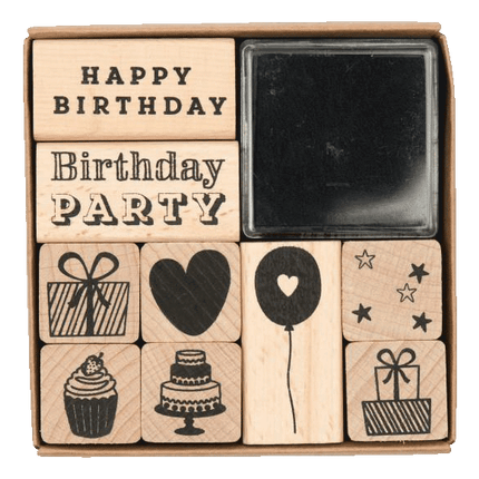 Birthday Rico stamps sold by RQC Supply Canada a craft and hobby store located in Woodstock, Ontario