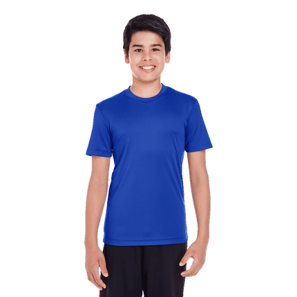 T11 Youth Zone Team 365 polyester tshirts sold by RQC Supply Canada an arts and craft store located in Woodstock, Ontario showing sport royal colour