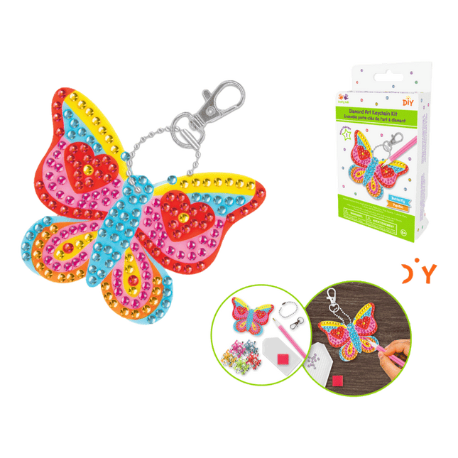 Diamond Art Butterfly Keychains sold by RQC Supply Canada located in Woodstock, Ontario