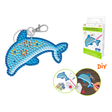 Diamond Art Dolphin Keychains sold by RQC Supply Canada located in Woodstock, Ontario