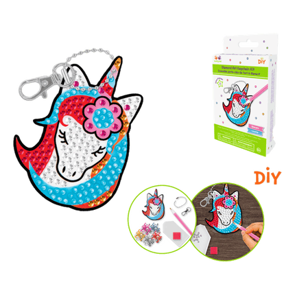 Diamond Art Unicorn Keychains sold by RQC Supply Canada located in Woodstock, Ontario