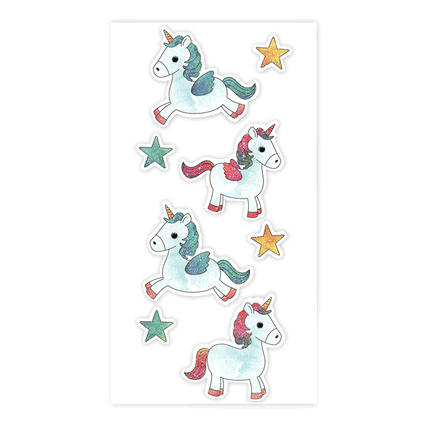 Baby Unicorn 3D glitter scrapbooking stickers sold by RQC Supply Canada an arts and craft store open to the public located in Woodstock, Ontario
