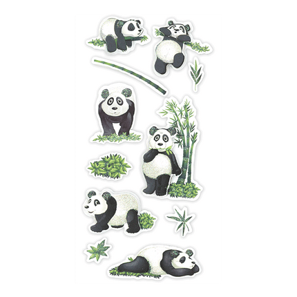 Panda 3D glitter scrapbooking stickers sold by RQC Supply Canada an arts and craft store open to the public located in Woodstock, Ontario