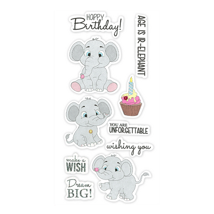 Baby Elephant Birthday 3D glitter scrapbooking stickers sold by RQC Supply Canada an arts and craft store open to the public located in Woodstock, Ontario
