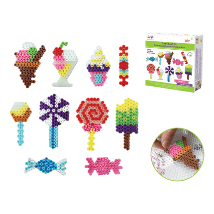 Ice Cream Fun DIY Iron Fused Bead Kit sold by RQC Supply Canada an arts and craft store located in Woodstock, Ontario