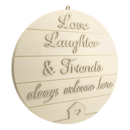 Love laughter & friends always welcome here sign sold by RQC Supply Canada located in Woodstock, Ontario