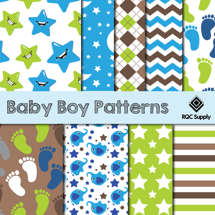 12" Baby Boy Pattern Vinyl - 2