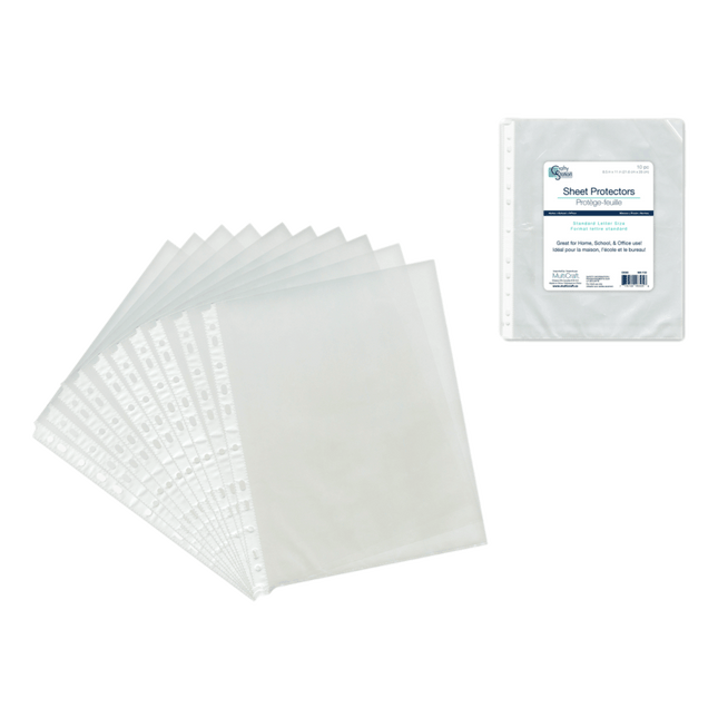 Sheet protectors sold by RQC Supply Canada located in Woodstock, Ontario