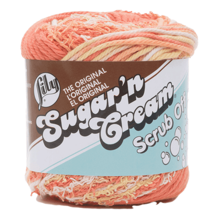Lily The original Sugar ; N cream scrub off yarn sold by RQC Supply located in Woodstock, Ontario shown in Papaya colour