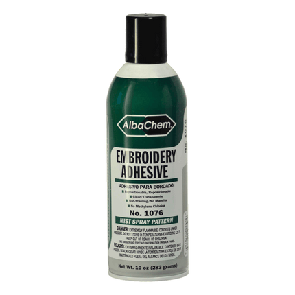 Embroidery Adhesive made by Alba Chemicals sold by RQC Supply Canada
