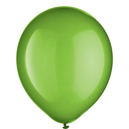 9" Latex Balloons sold by RQC Supply Canada located in Woodstock, Ontario shown in kiwi colour