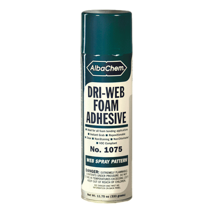 12 oz Dri-Web Foam Adhesive by AlbaChem. Sold by RQC Supply.