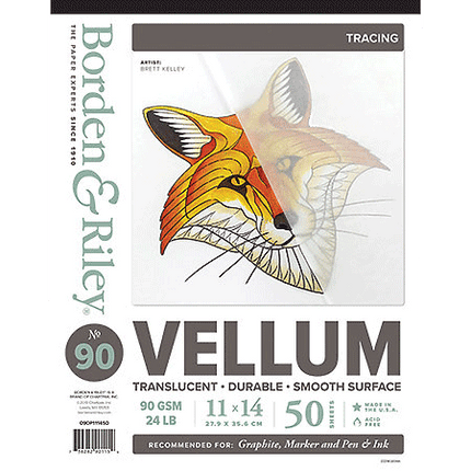 Vellum Tracing Paper Borden and Riley sold by RQC Supply Canada an arts and craft store located in Woodstock, Ontario