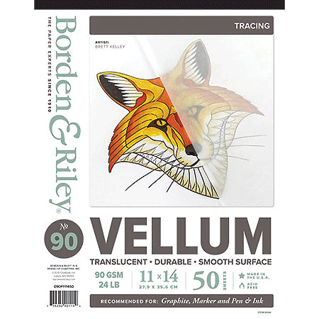 Vellum Tracing Paper Borden and Riley sold by RQC Supply Canada an arts and craft store located in Woodstock, Ontario