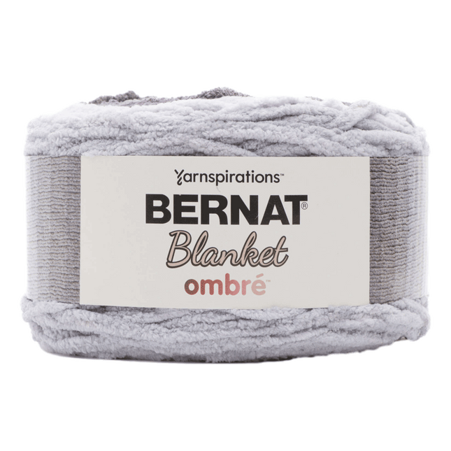 Bernat Blanket Ombre Yarn sold at RQC Supply Canada an arts and craft store located in Woodstock, Ontario showing Charcoal Ombre