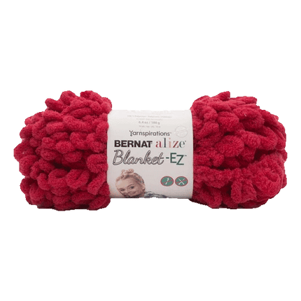Yarnspirations Bernat Alize Blanket - EZ Yarn sold by RQC Supply Canada an arts and Craft Store located in Woodstock, Ontario showing bright red colour