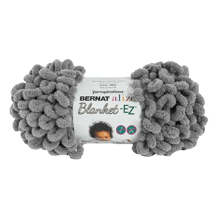 Yarnspirations Bernat Alize Blanket - EZ Yarn sold by RQC Supply Canada an arts and Craft Store located in Woodstock, Ontario showing dark grey colour