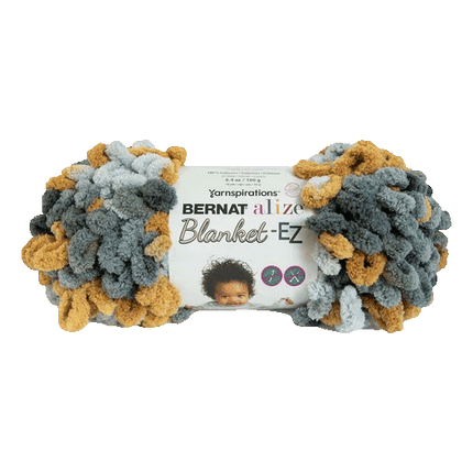 Yarnspirations Bernat Alize Blanket - EZ Yarn sold by RQC Supply Canada an arts and Craft Store located in Woodstock, Ontario showing harvest grey colour