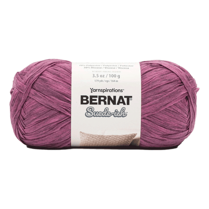 Bernat Suede-ish Yarn sold by RQC Supply Canada located in Woodstock, Ontario shown in Beet colour