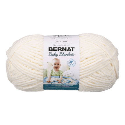 Bernat Baby Blanket Yarn sold by RQC Supply Canada located in Woodstock, Ontario showing vanilla colour