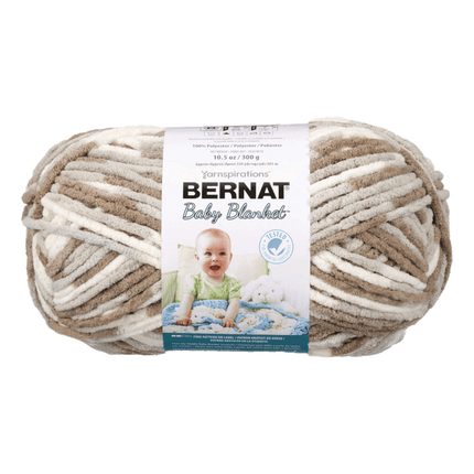 Bernat Baby Blanket Yarn sold by RQC Supply Canada located in Woodstock, Ontario showing baby sandcastles colour