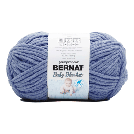 Bernat Baby Blanket Yarn sold by RQC Supply Canada located in Woodstock, Ontario showing baby denim colour