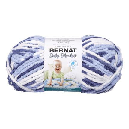 Bernat Baby Blanket Yarn sold by RQC Supply Canada located in Woodstock, Ontario showing blue dreams colour