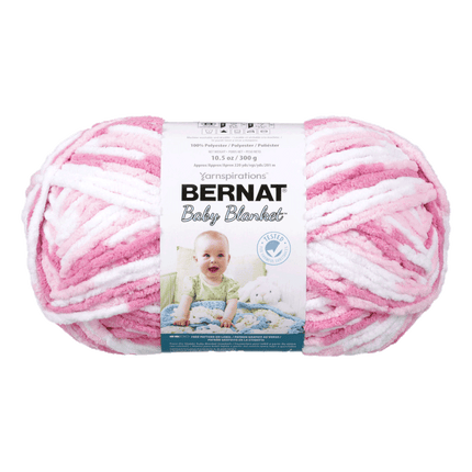 Bernat Baby Blanket Yarn sold by RQC Supply Canada located in Woodstock, Ontario showing pink dreams colour