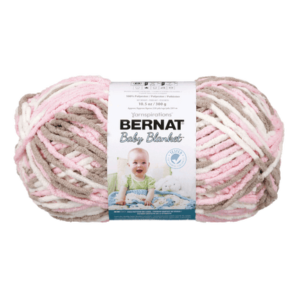 Bernat Baby Blanket Yarn sold by RQC Supply Canada located in Woodstock, Ontario showing little petunias colour