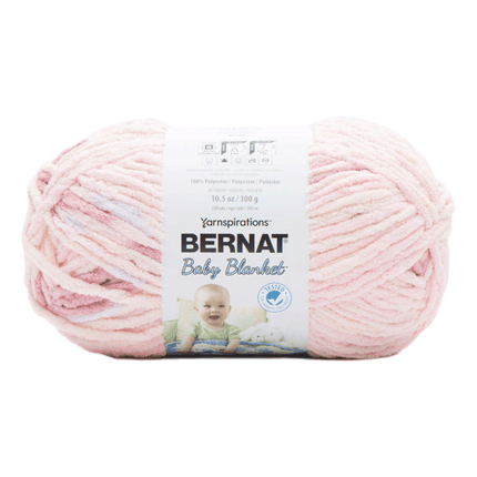 Bernat Baby Blanket Yarn sold by RQC Supply Canada located in Woodstock, Ontario showing Raspberry Kisses colour